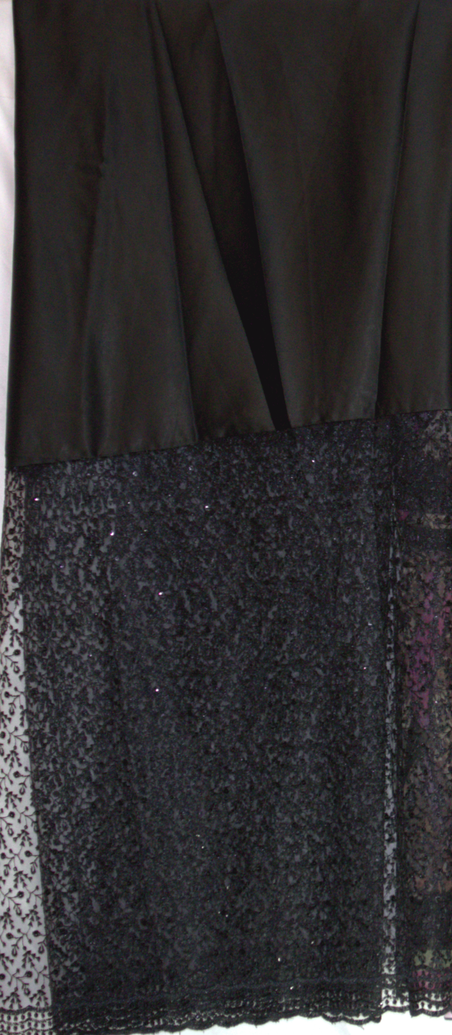 Black Gorgorad fabric with a textured pattern
