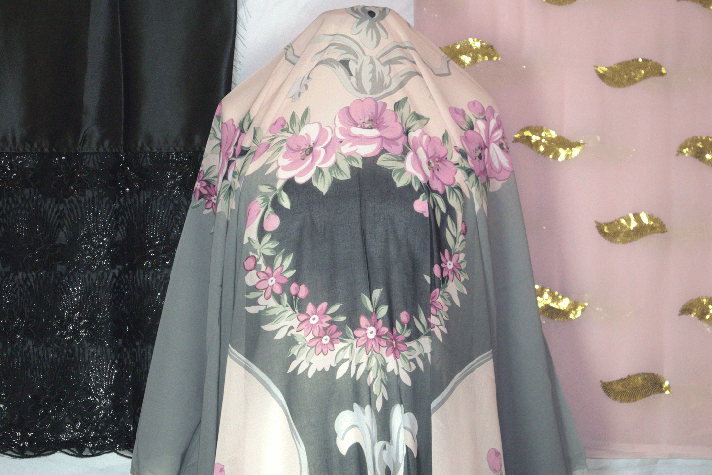 German Dirac Full Set – Black & Pink Floral