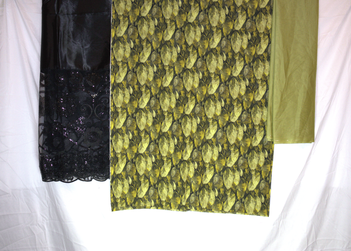 Somali Dirac Leaf Print full set - 3 Colors - Dirac fashion