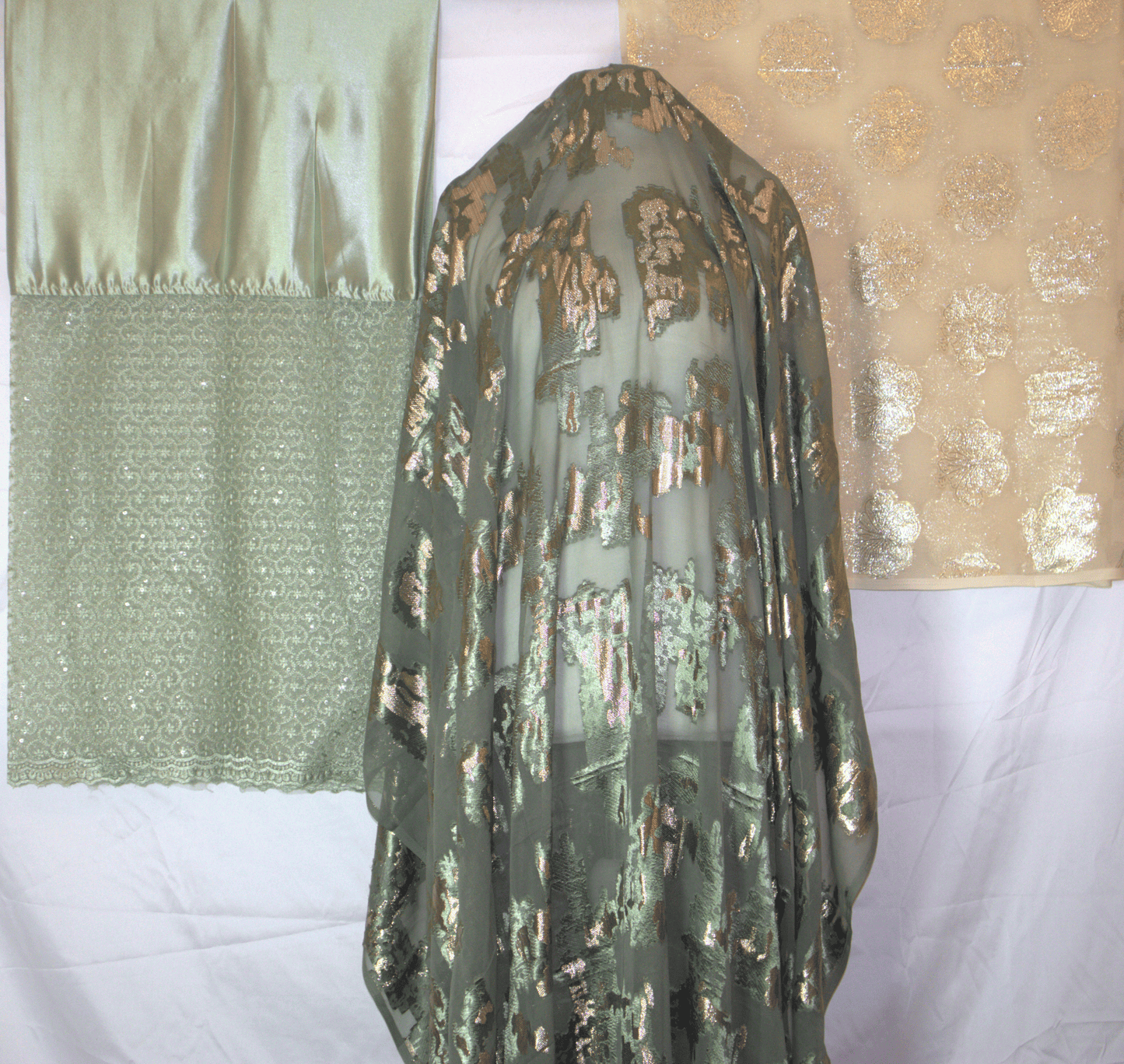 Fransawi Olive Green Dirac Fabric