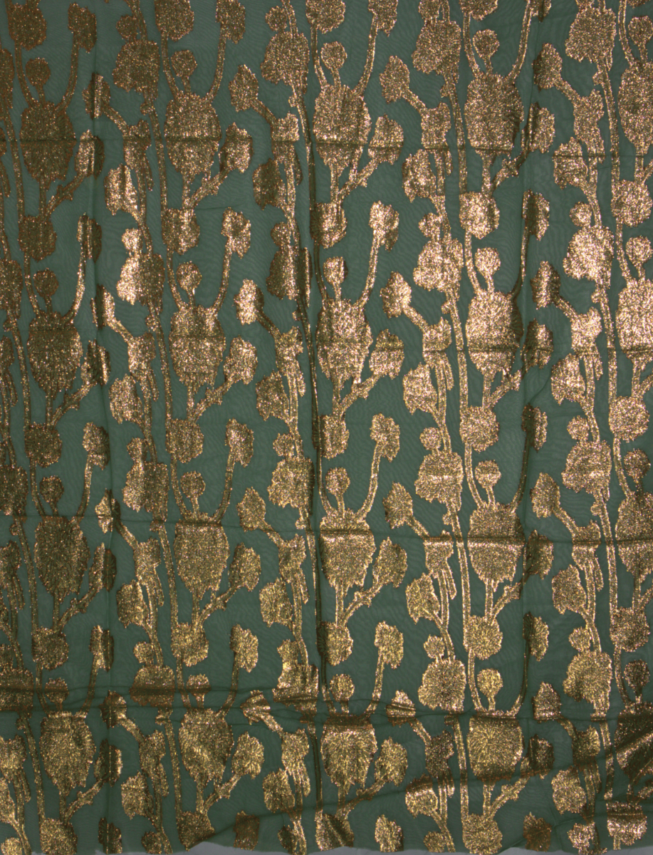 Textured Somali Gabsaar with gold and green pattern