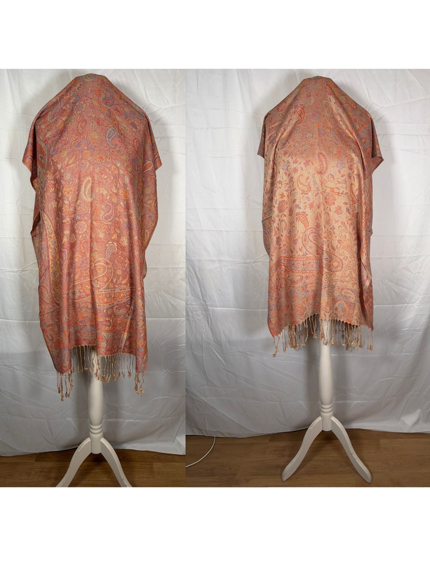 Reversible Paisley Cashmere Pashmina Shawl – Available in 3 Warm Tone Colours