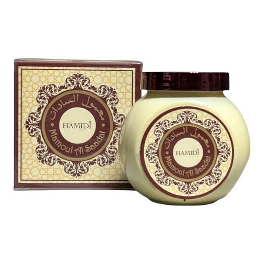 Jar and box of Hamidi product on a white background