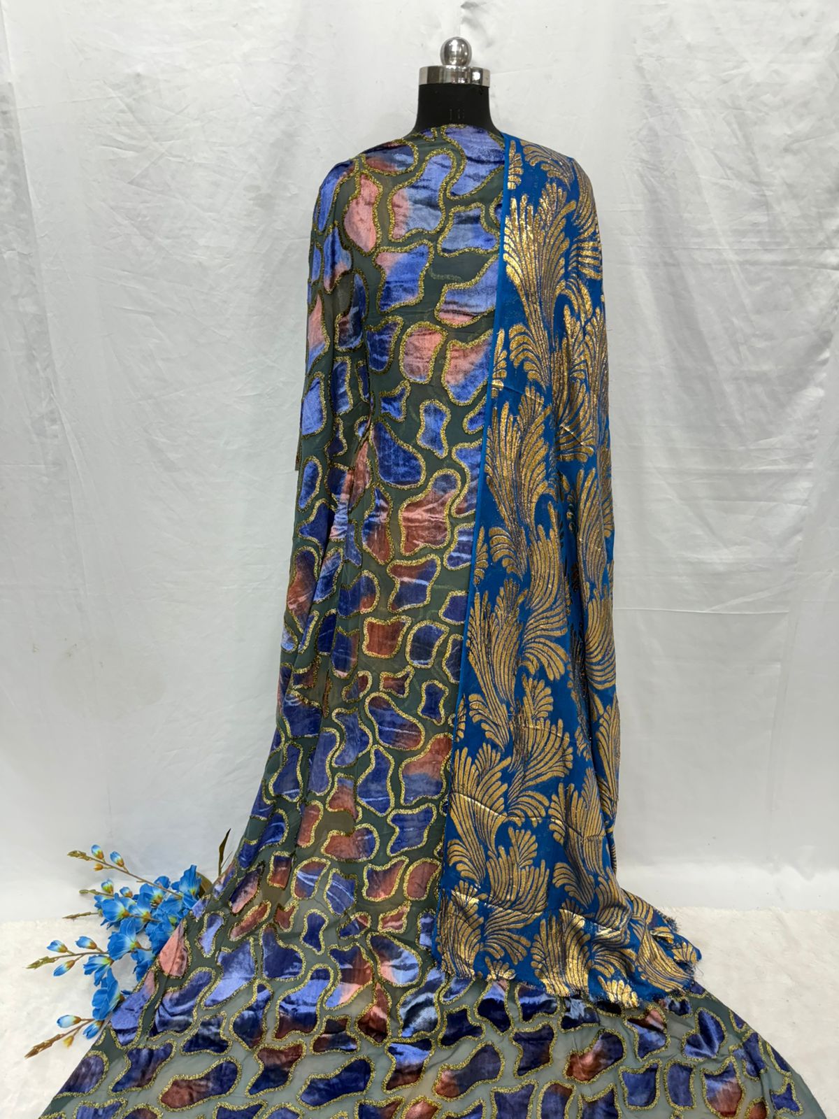 Maqbal Dirac Mosaic Velvet Full Set – 6 Colours