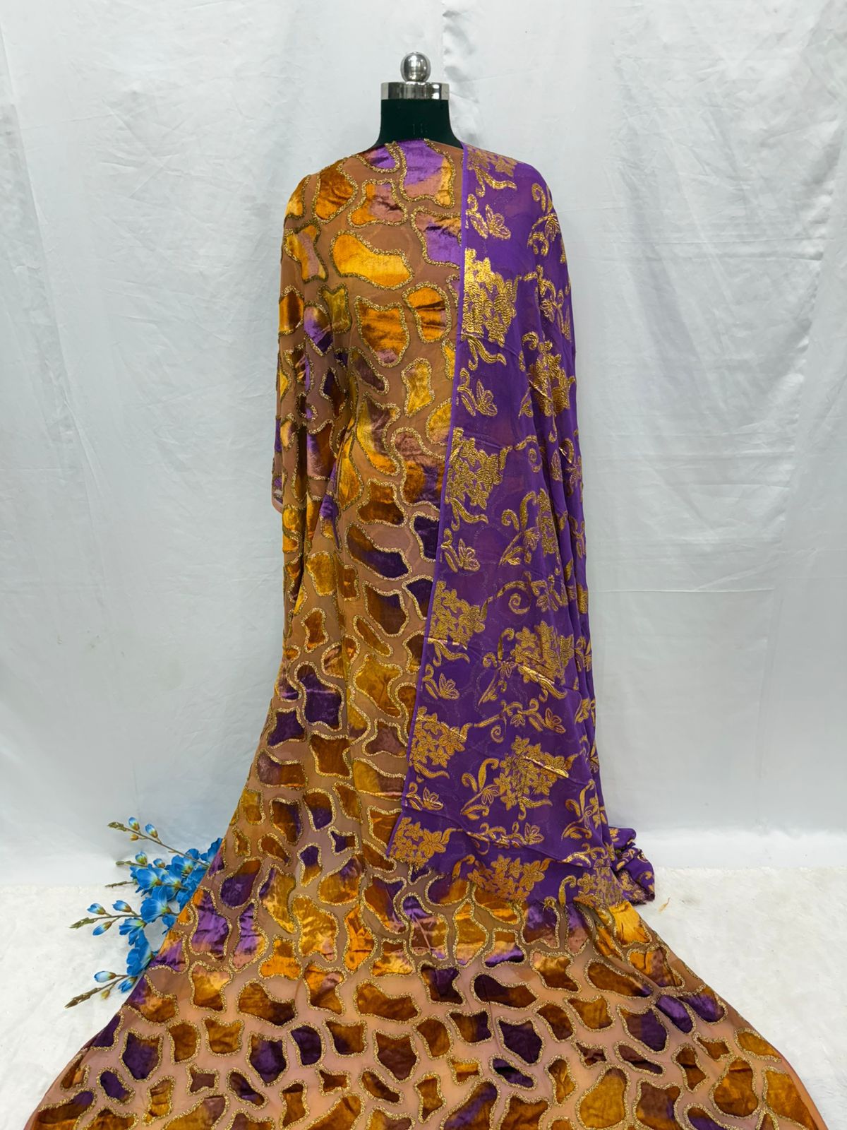 Maqbal Dirac Mosaic Velvet Full Set – 6 Colours