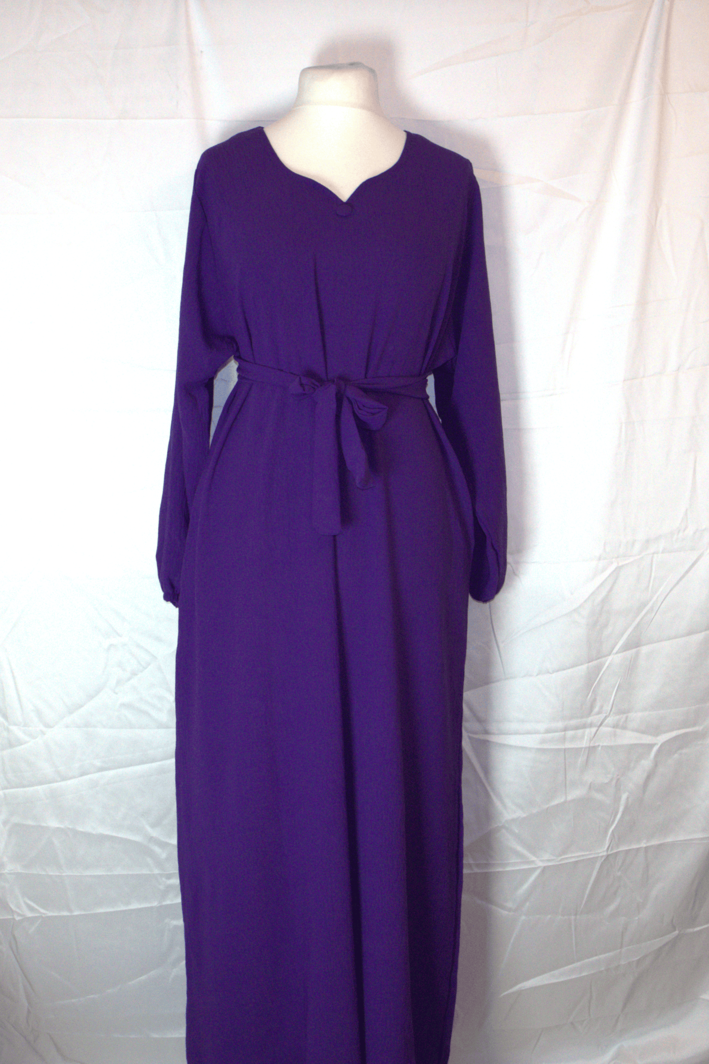 Dirac Fashion Somali Noor belted Dress Purple