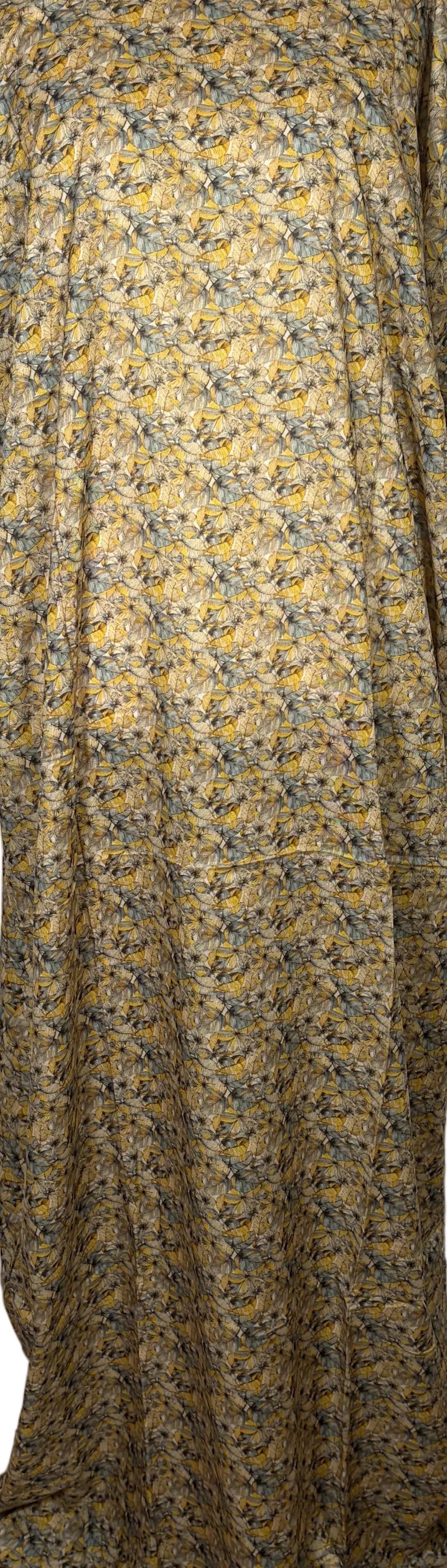 Floral Baati dress on a mannequin against a white backdrop