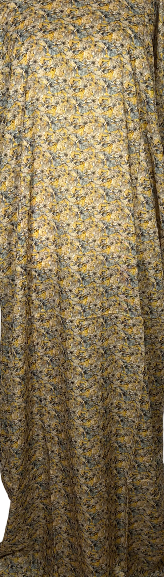 Floral Baati dress on a mannequin against a white backdrop