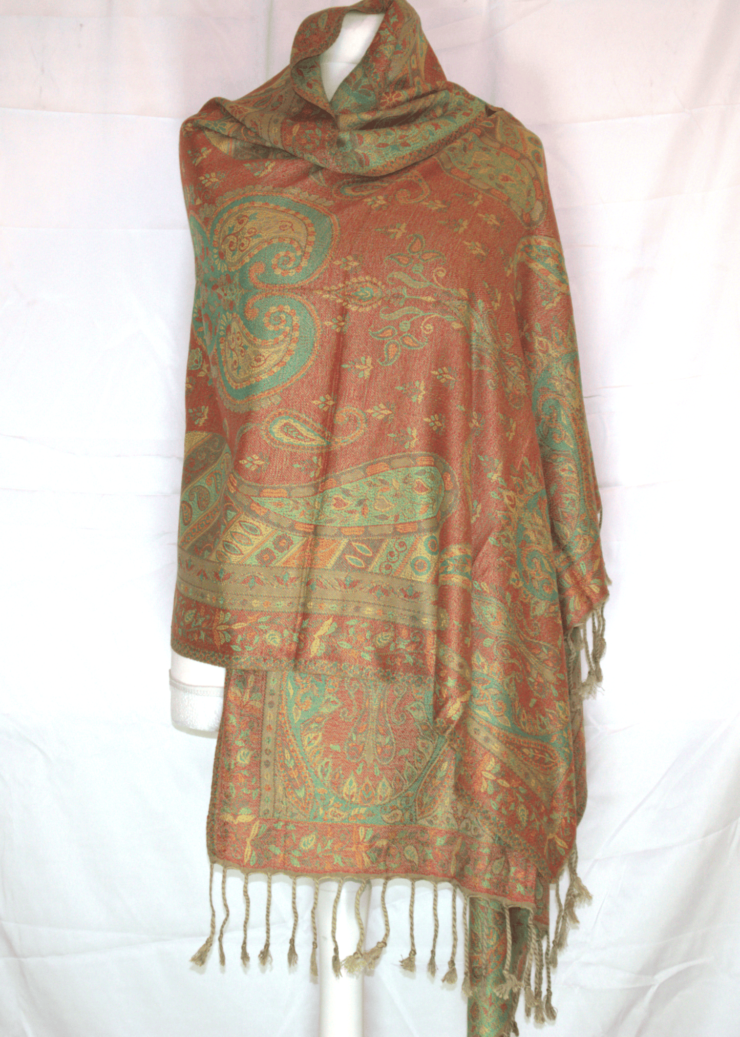 Dirac Fashion Somali Paisley Pashmina Green 2