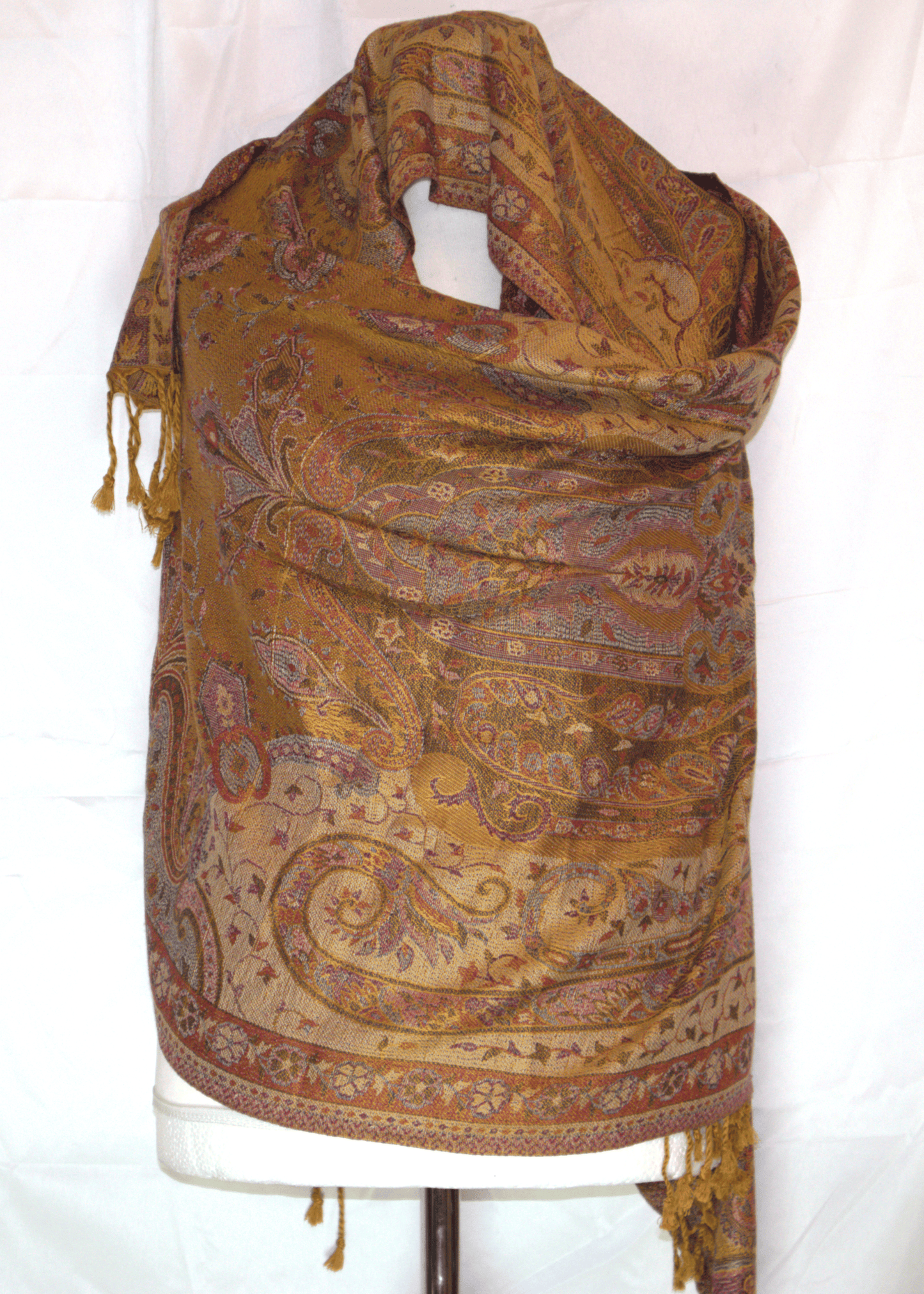 Dirac Fashion Somali Paisley Pashmina Orange & Brown