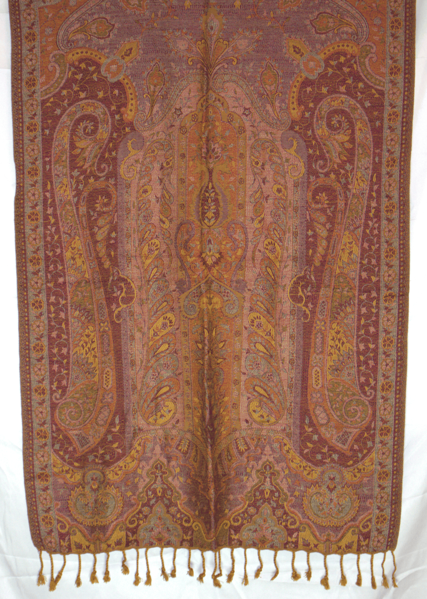 Dirac Fashion Somali Paisley Pashmina Orange & Brown 2