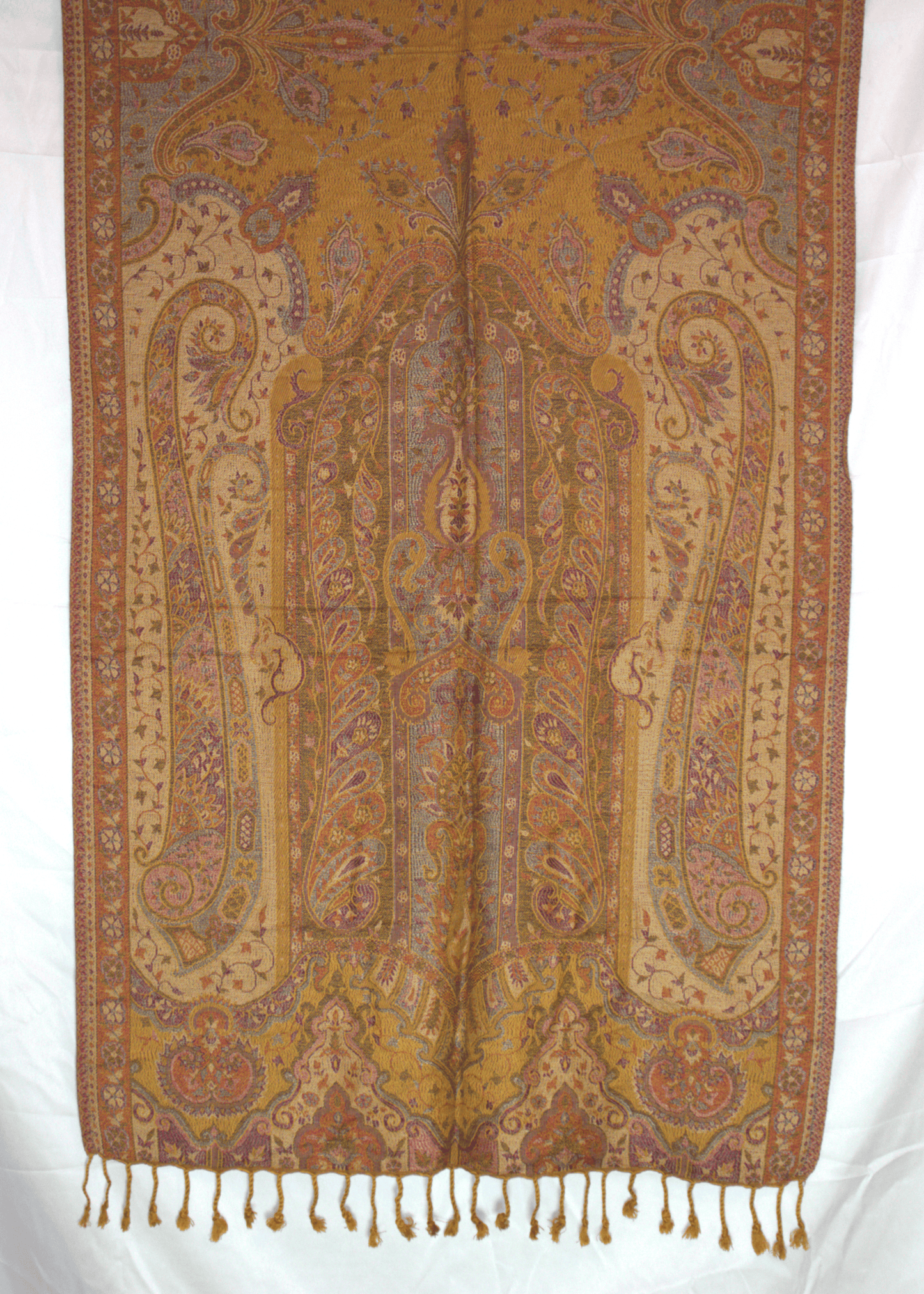 Dirac Fashion Somali Paisley Pashmina Orange & Brown 3