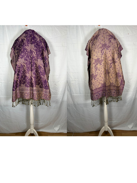 Reversible Paisley Cashmere Pashmina Shawl – Available in 3 Jewel Tone Colours