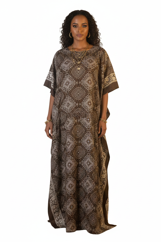 Geometric Medallion Baati – Brown Model