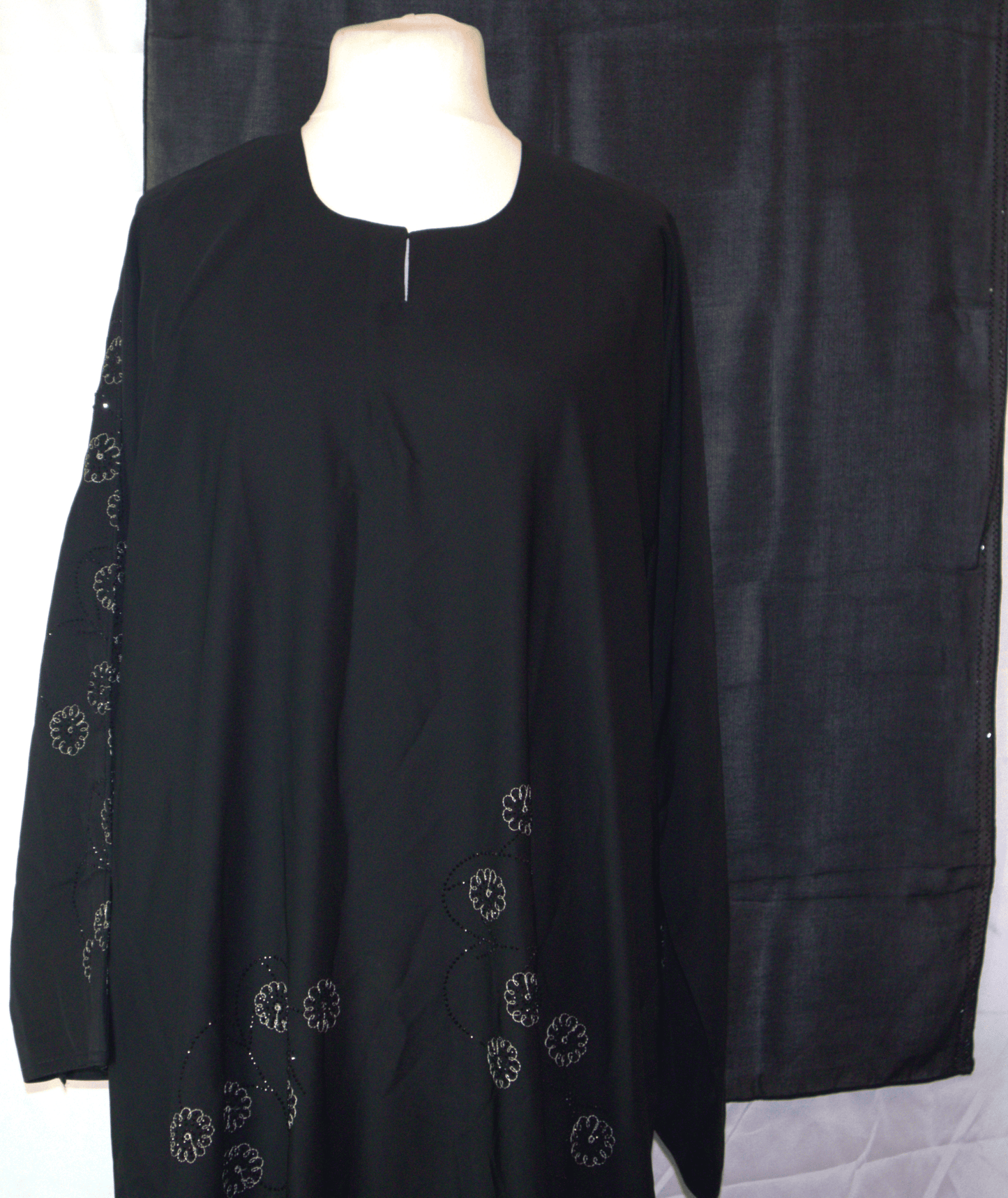 One Piece Abaya with embroidery