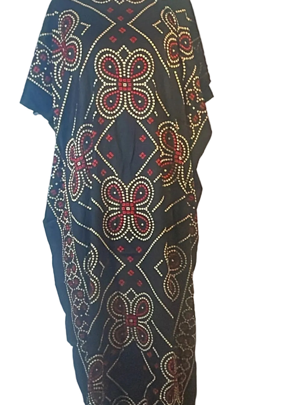 Dot Medallion Print Baati – Free Size | Black, Red & Green