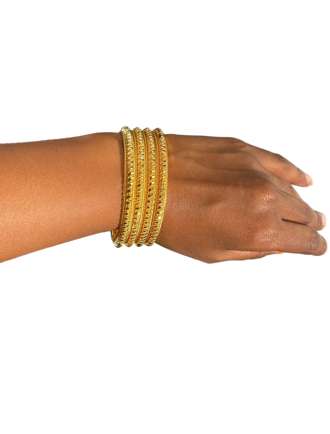 Ethiopian Gold Bangle Set – 4 Pieces