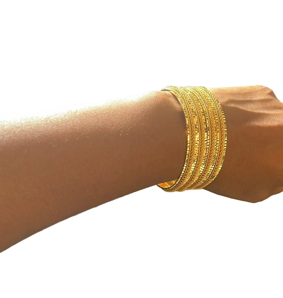 Dahab Gold Bangle Set – 4 Pieces