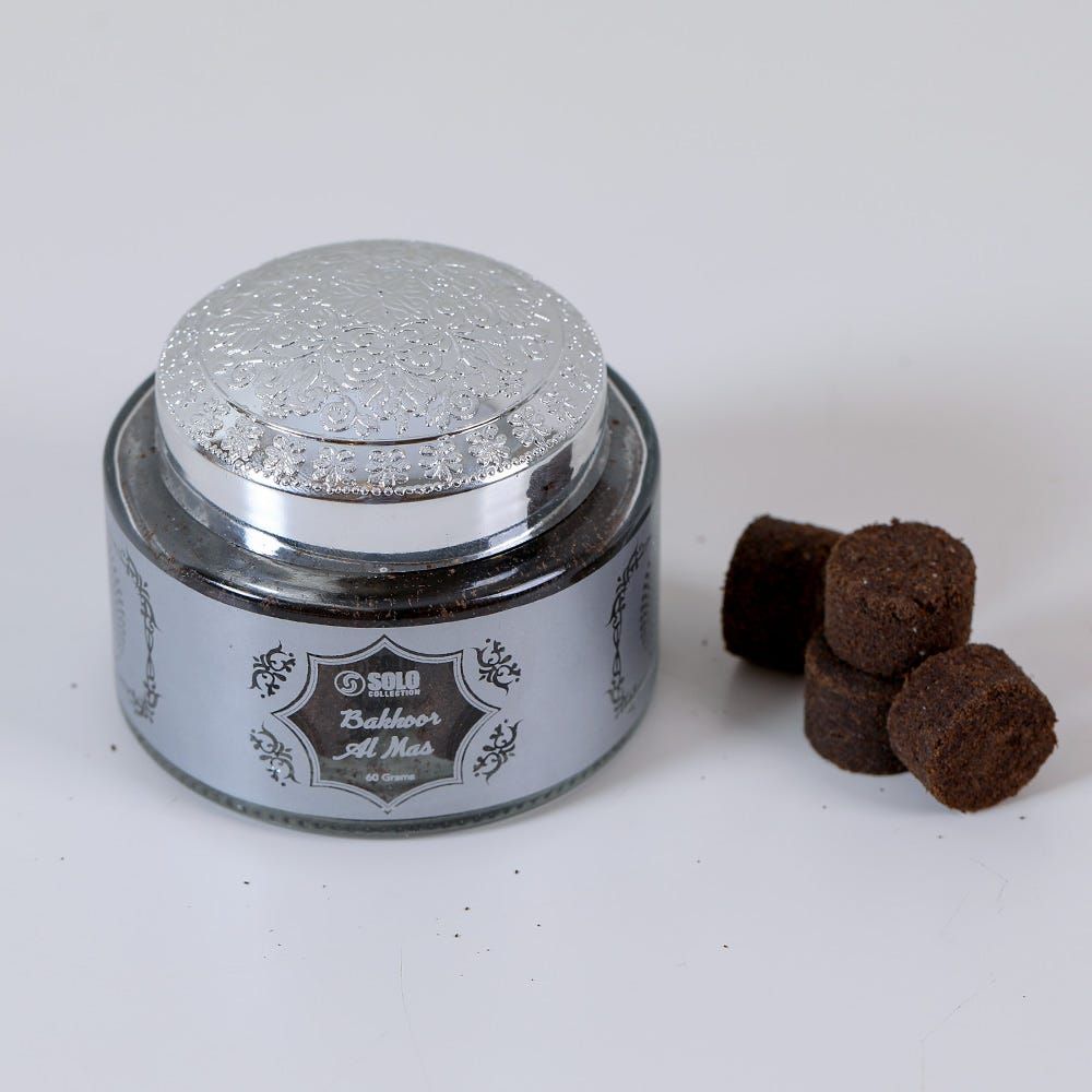 Silver container with Bakhoor and decorative lid