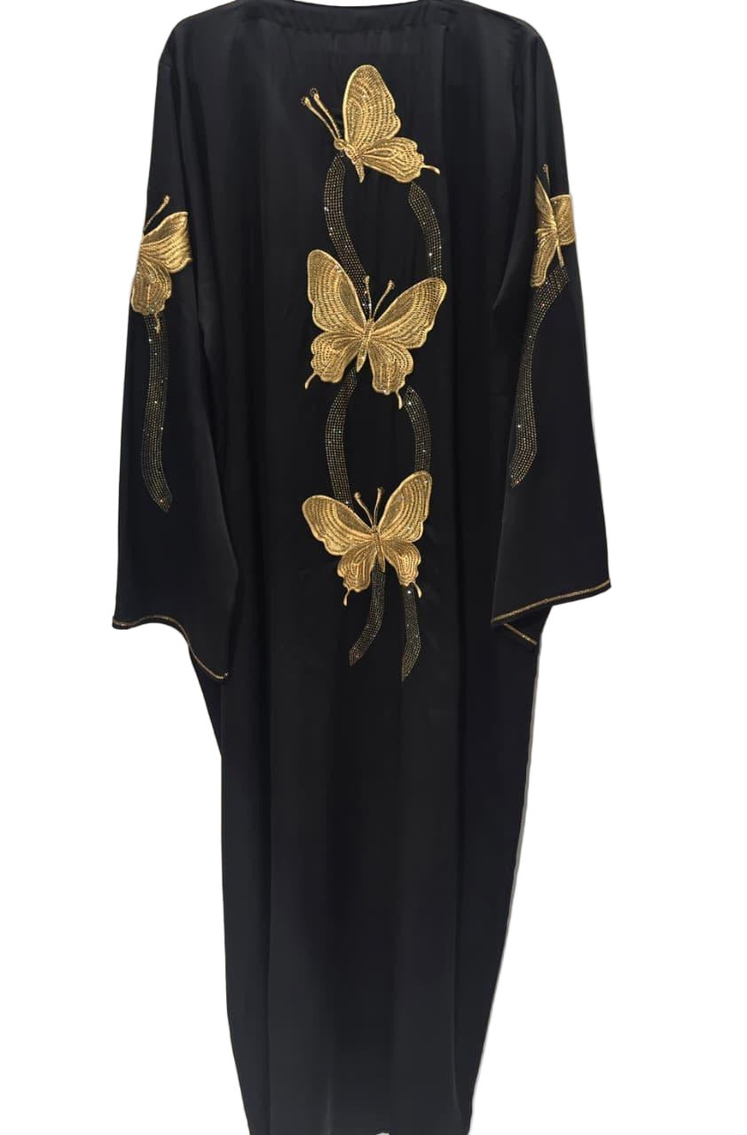 Butterfly Embroidered Abaya with Scarf