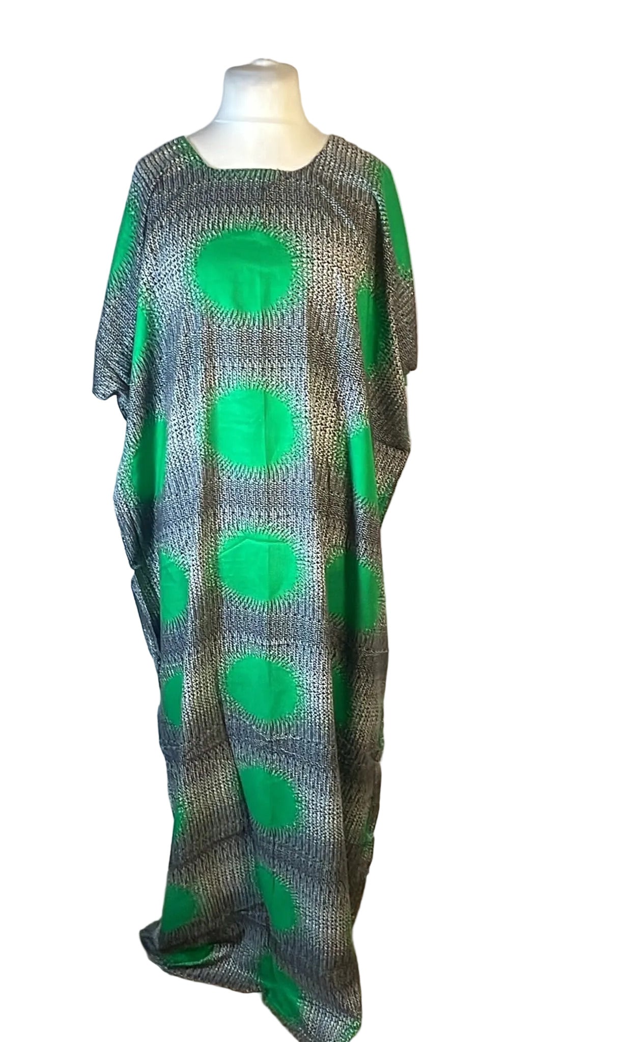 Circle Print Baati Maxi Dress in Green