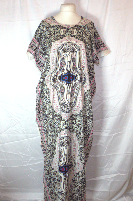 Baati – White, Pink & Black