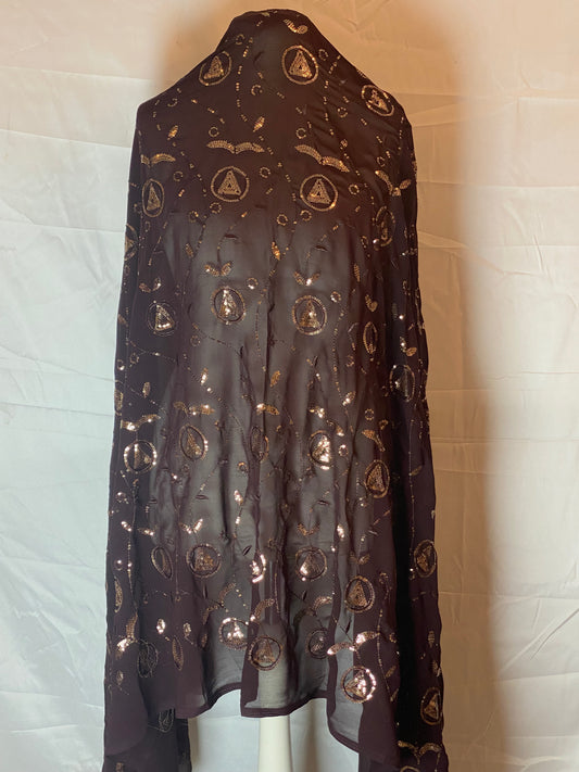 Somali Garbasaar – Dark Brown with Gold