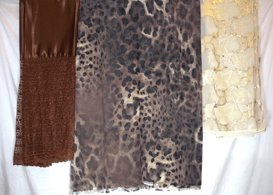 Swiss Dirac – Brown Animal Print Fabric Set