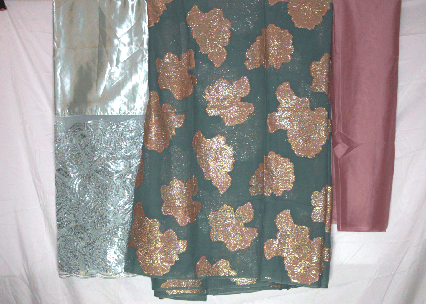 Dirac Fransawi – Teal & Rose Gold - Full Fabric Set