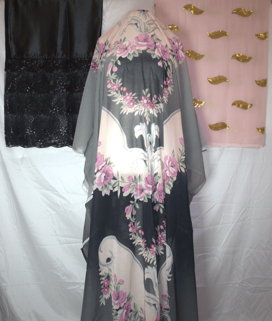 German Dirac Full Set – Black & Pink Floral