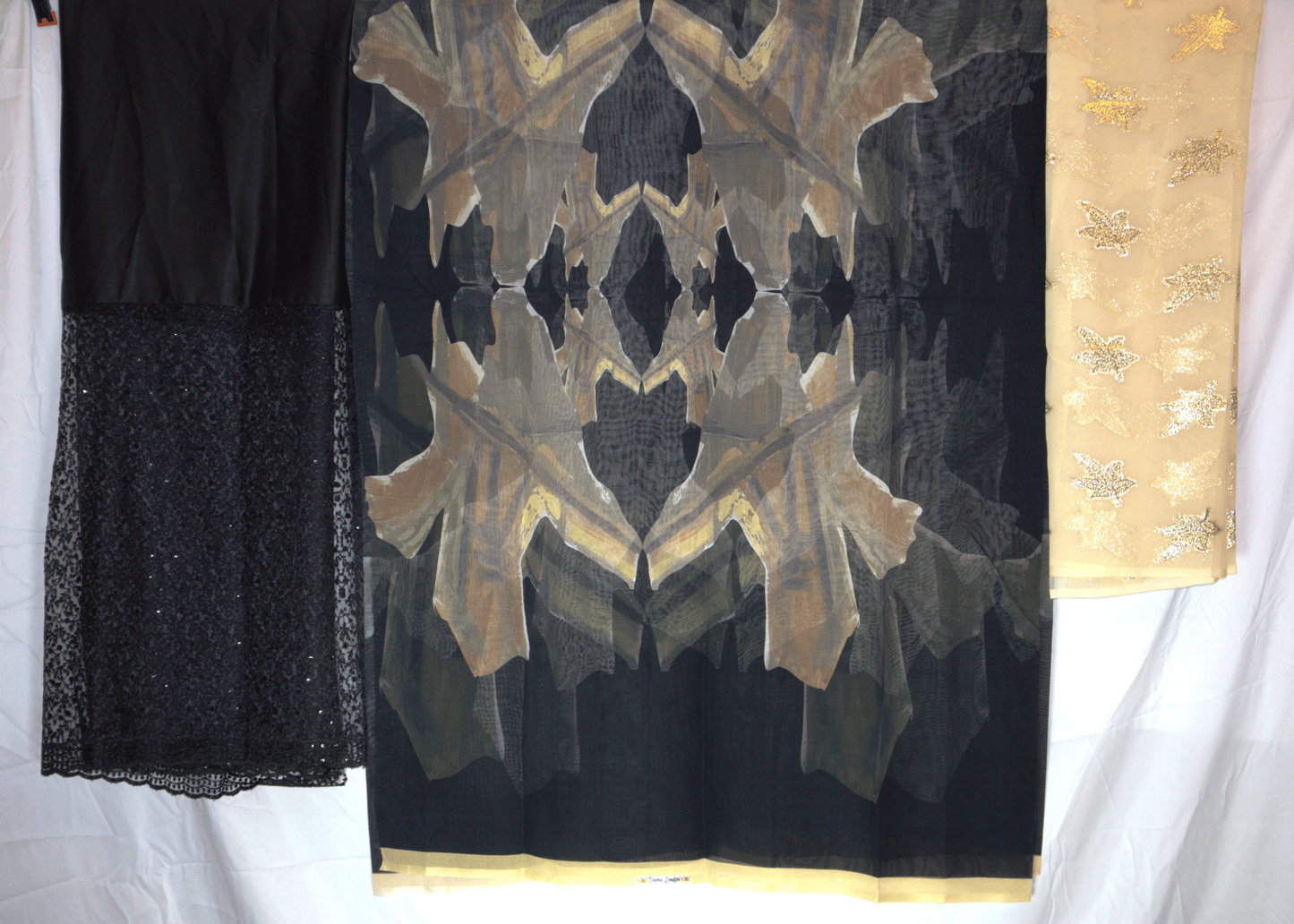 Swiss Dirac – Black & Yellow Printed Fabric Set