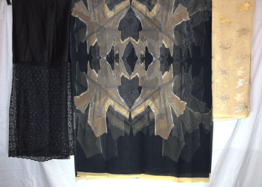 Swiss Dirac – Black & Yellow Printed Fabric Set