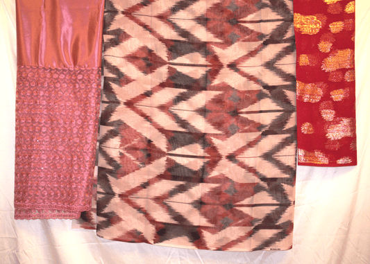 Swiss Dirac – Red & Pink Printed Fabric Set