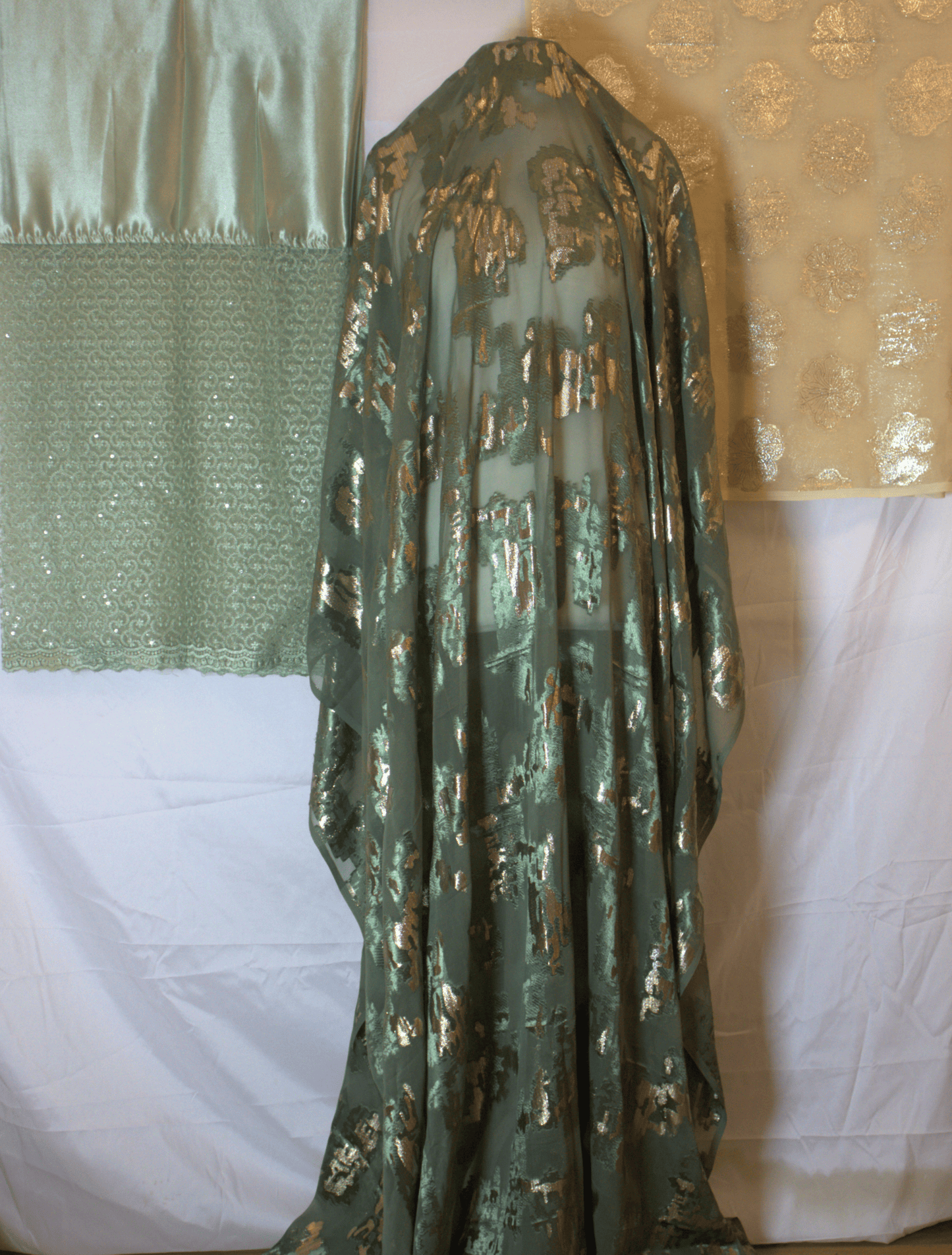 Fransawi Olive Green Dirac Fabric