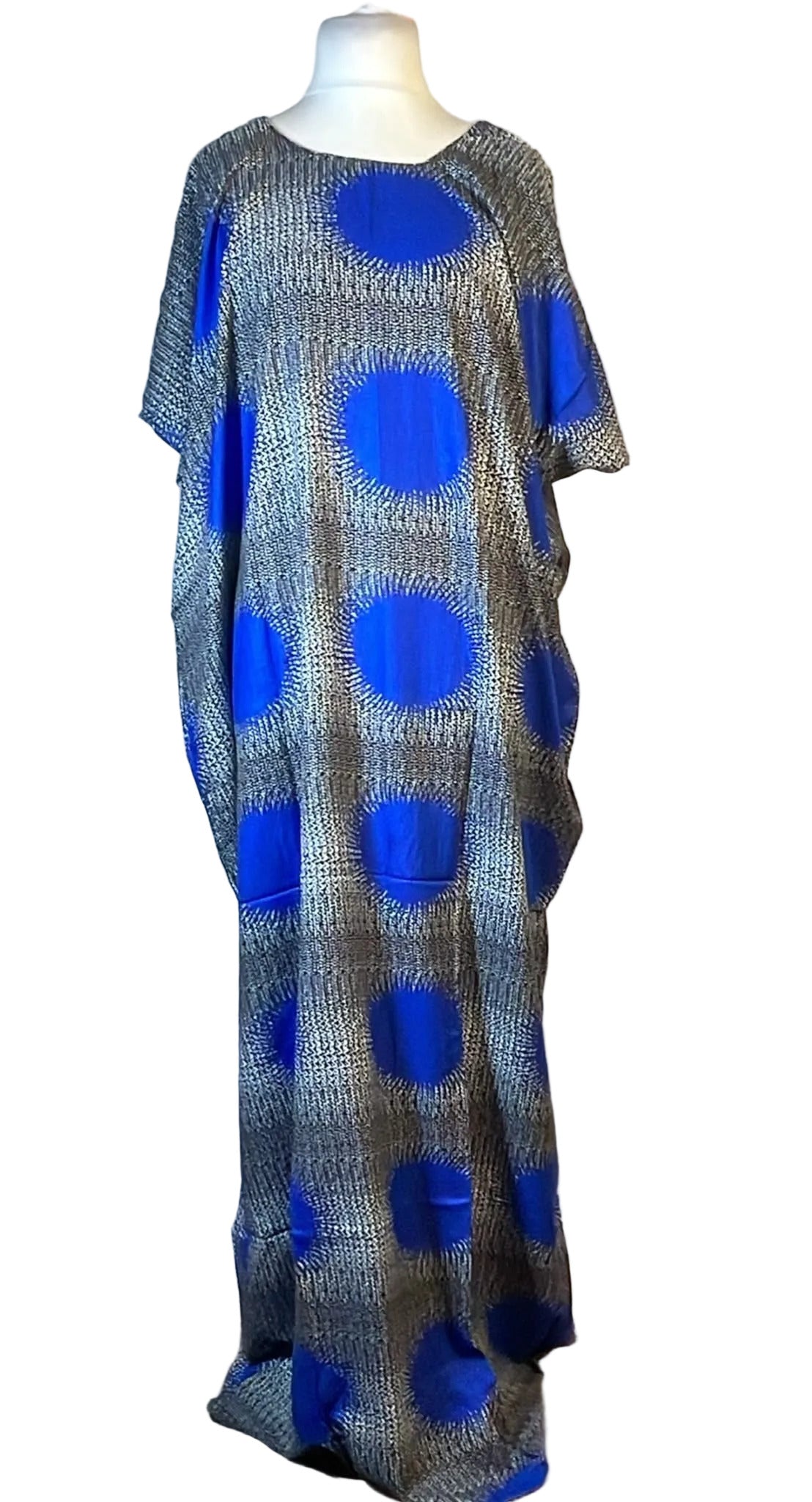 Circle Print Baati Maxi Dress in Blue