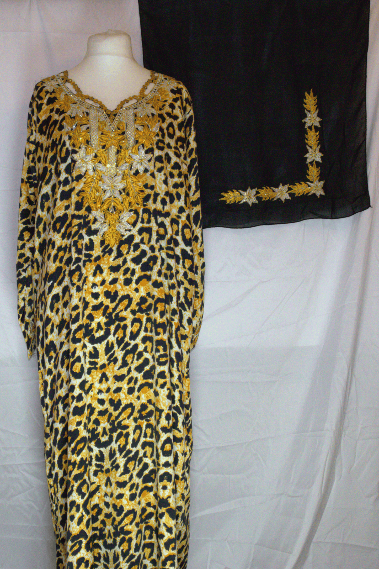 Leopard Print Makhawir – Gold