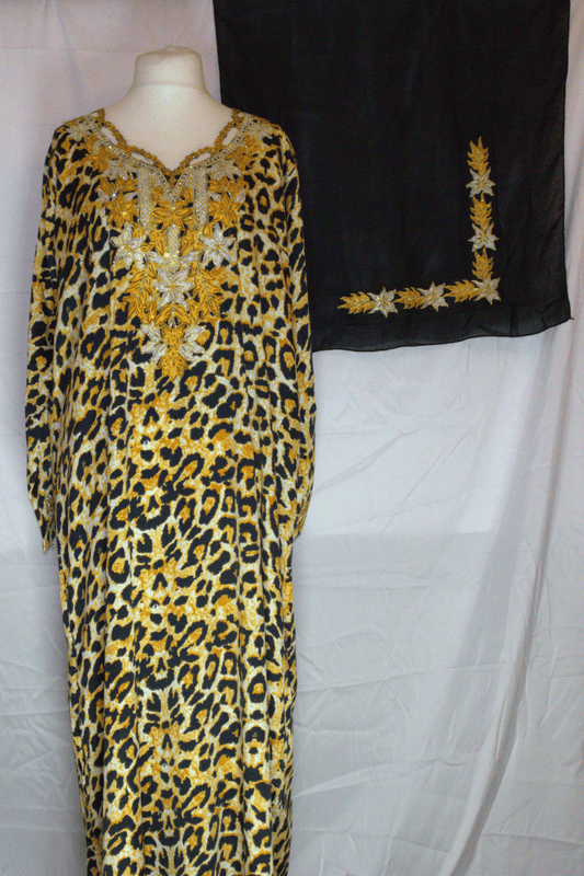 Leopard Print Makhawir – Gold