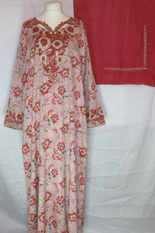 Floral Makhawir – Pink with Red