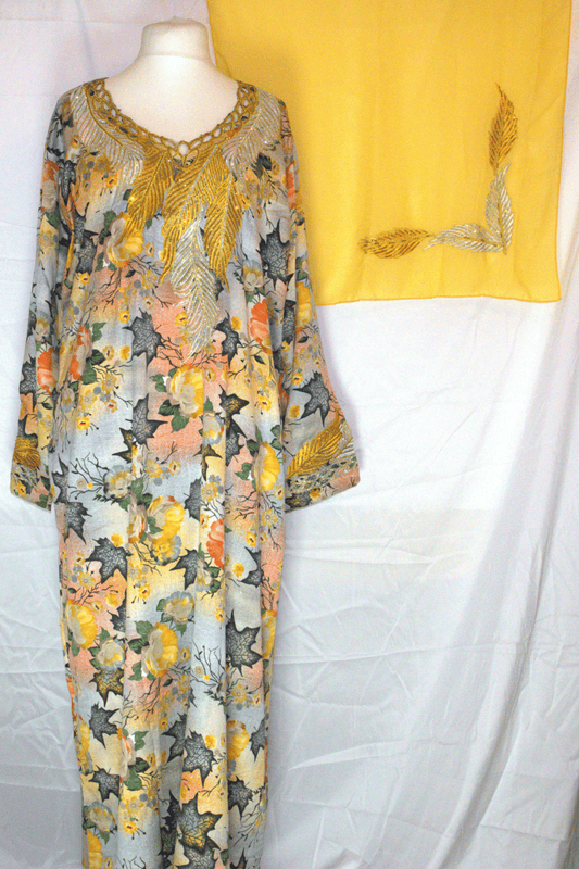 Floral Makhawir – Gold & Yellow