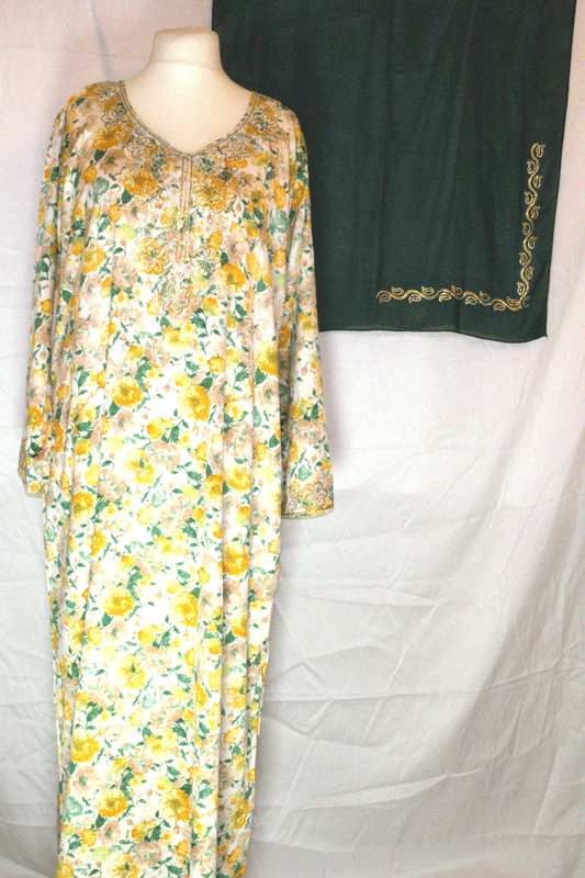 Floral Makhawir – Yellow & Beige