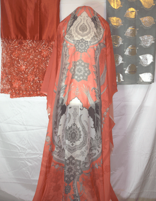 Somali Dirac Orange and grey full set