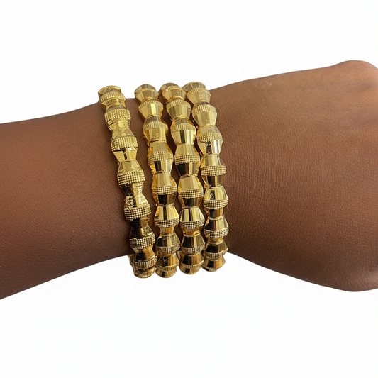 Gold Bobble Bangles Macro