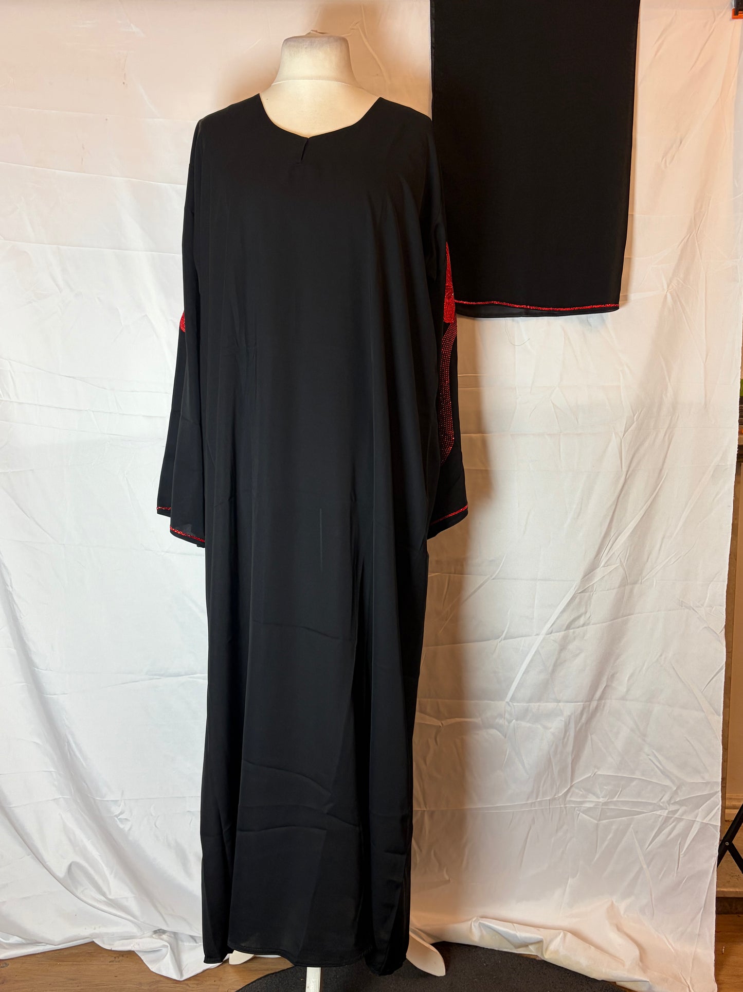 Butterfly Embroidered Abaya with Scarf