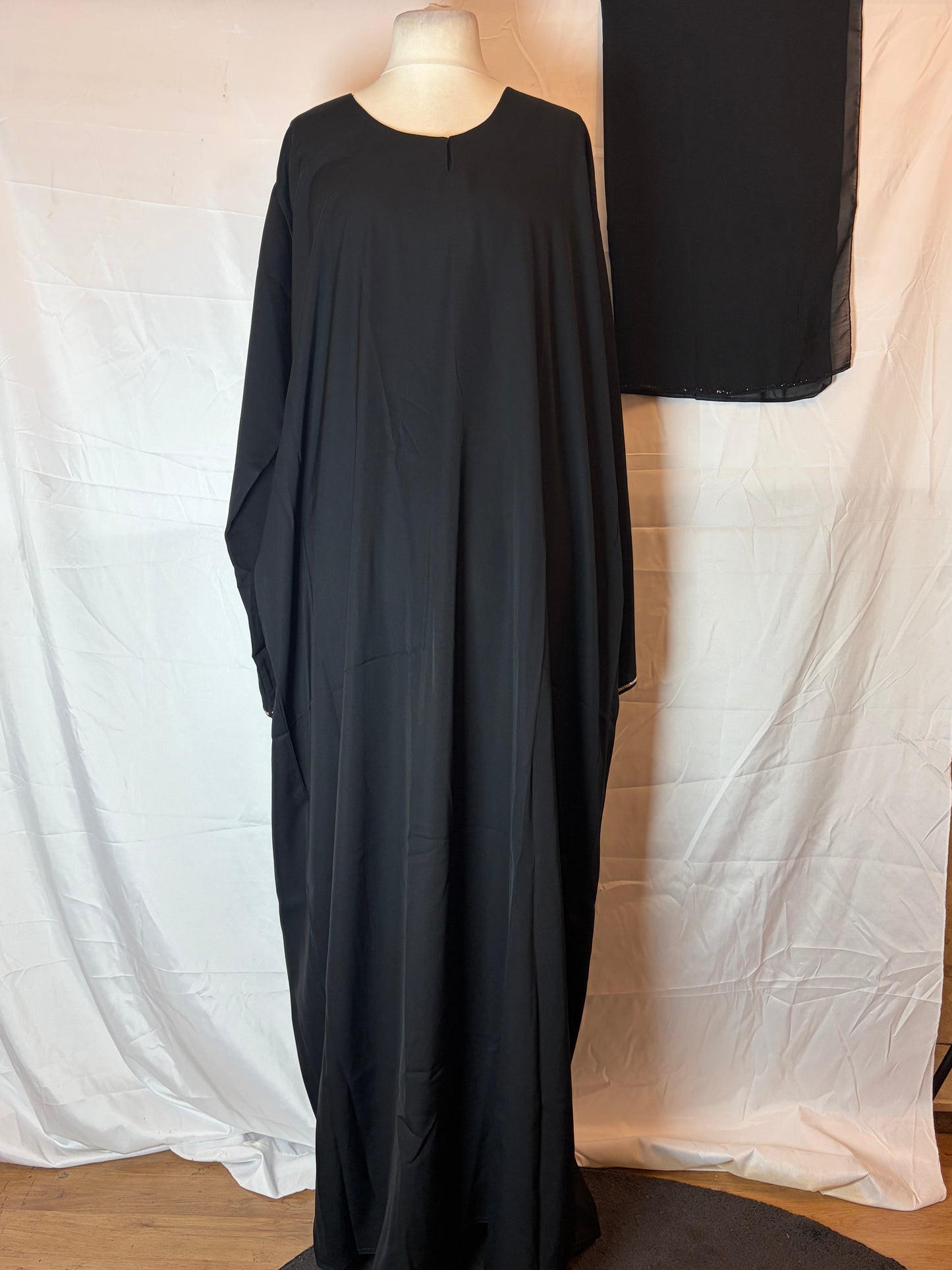 Butterfly Embroidered Abaya with Scarf