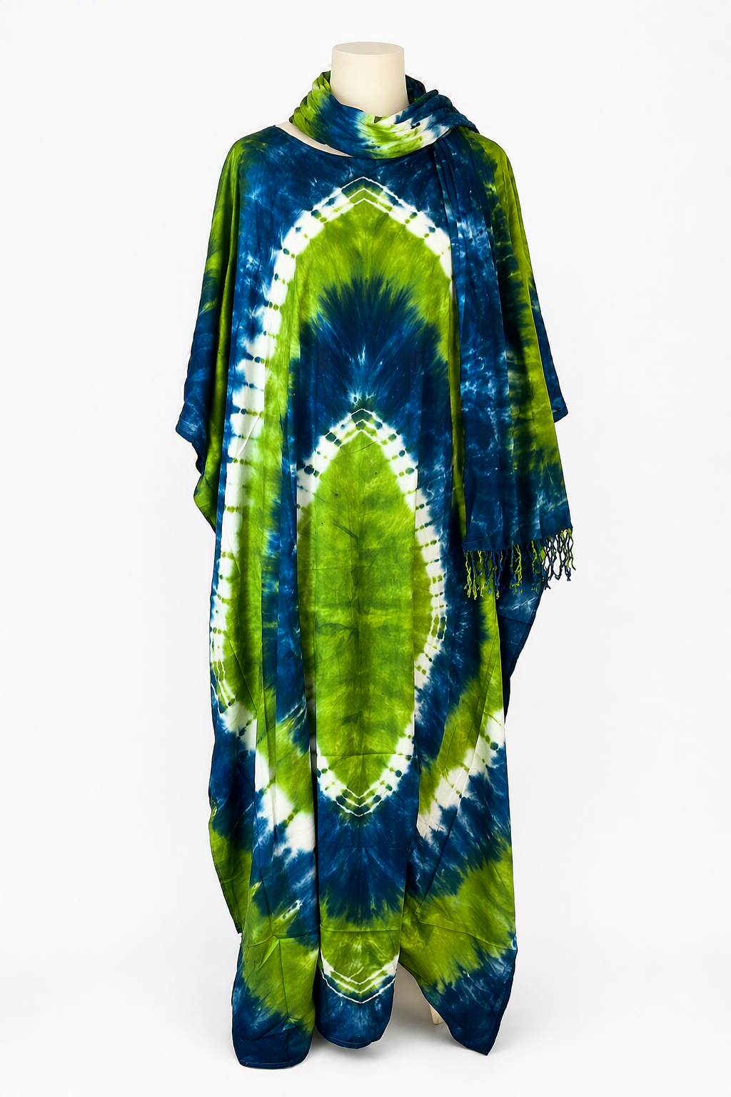Butterfly Tie-Dye Print Baati with Scarf