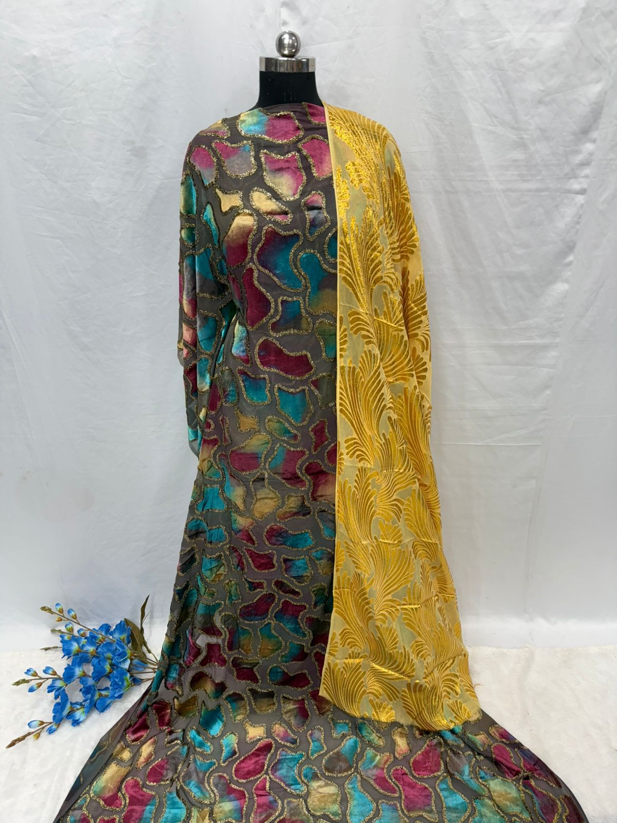 Maqbal Dirac Mosaic Velvet Full Set – 6 Colours