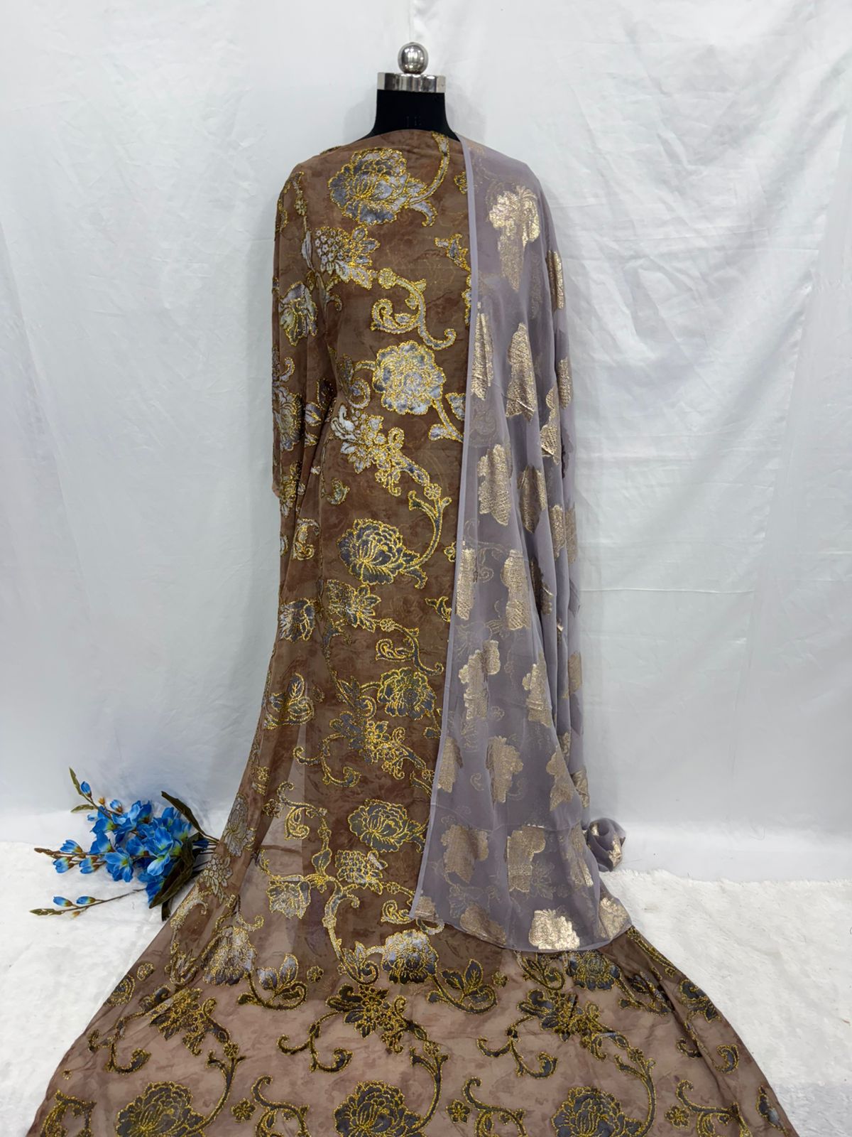 Maqbal Dirac Royal Floral Velvet Full Set – 10 Colours