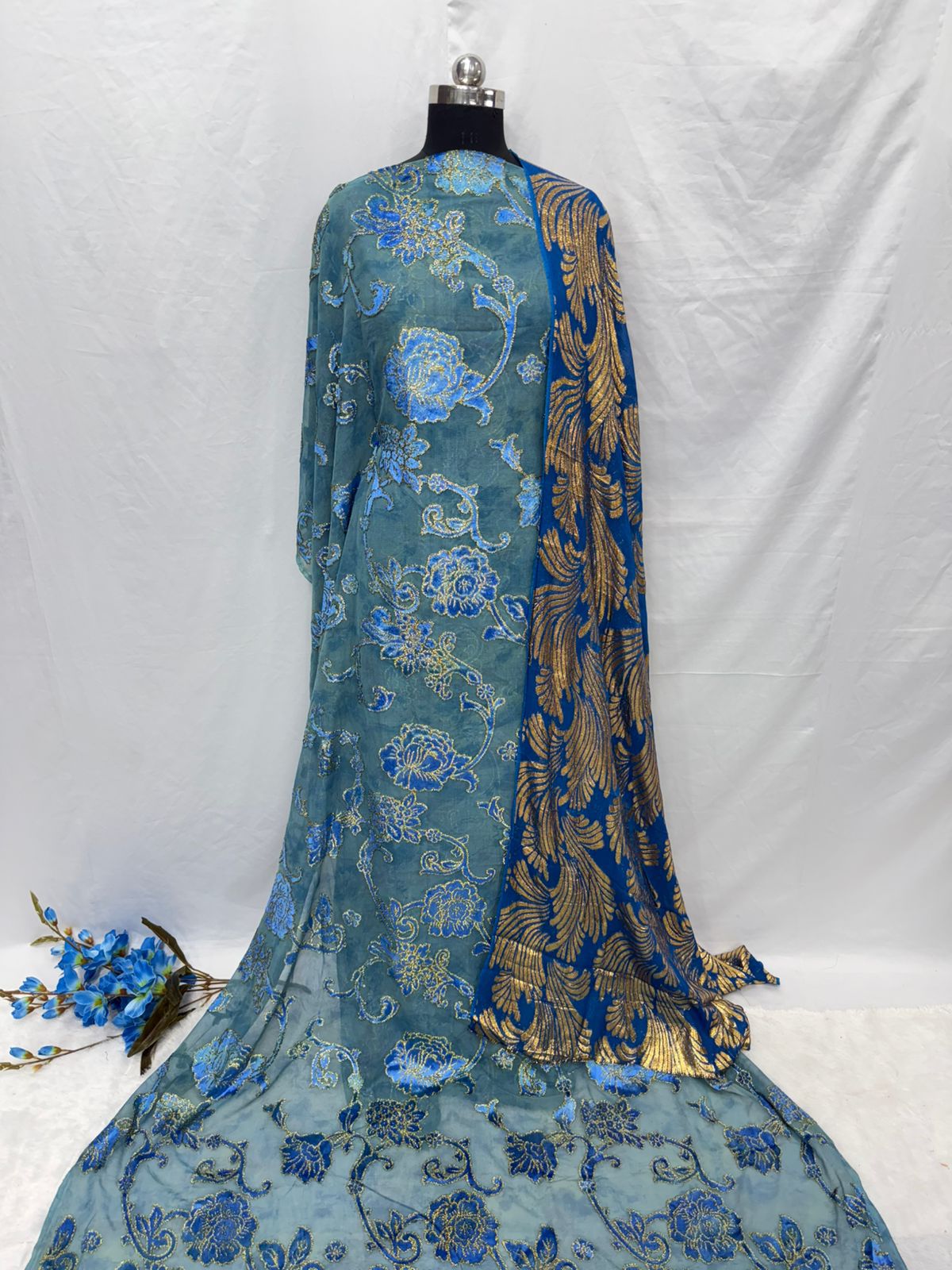 Maqbal Dirac Royal Floral Velvet Full Set – 10 Colours