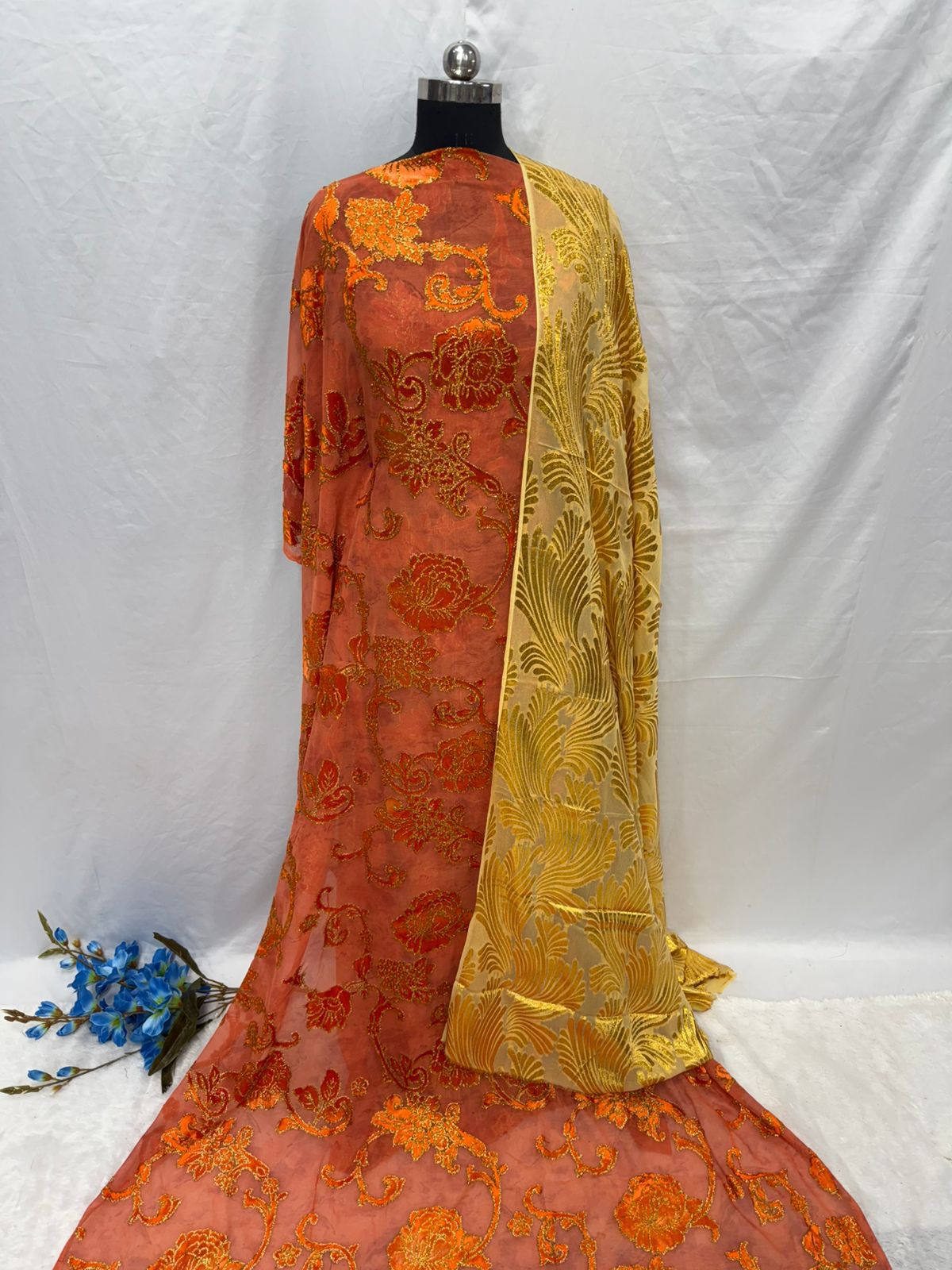 Maqbal Dirac Royal Floral Velvet Full Set – 10 Colours