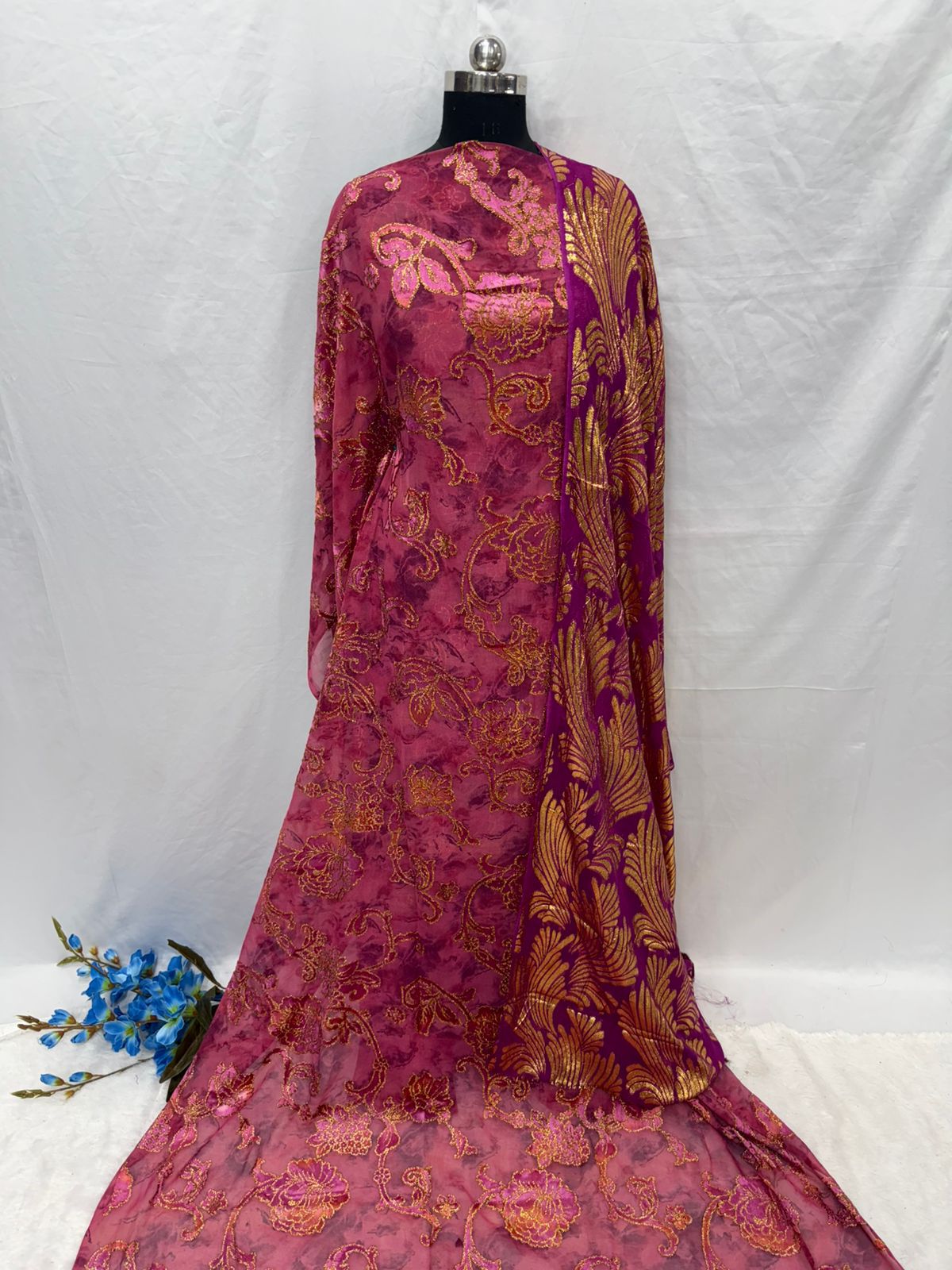 Maqbal Dirac Royal Floral Velvet Full Set – 10 Colours